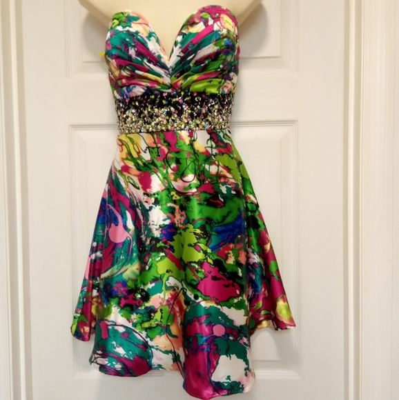 🆕 Colorful👗by Evenings by Allure 👗size 4💠- Picture 11 of 15